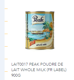 LAIT EN POUDRE PEAK